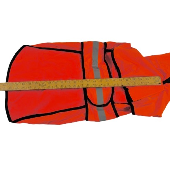 Orange Hooded Reflective Dog Jacket - Picture 4 of 7